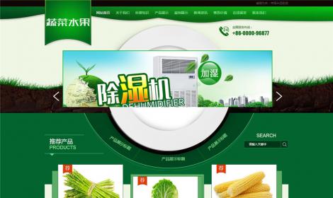 52綠(lǜ)色農(nóng)業(yè)水(shuǐ)果白菜蔬菜類模闆(帶手機端)